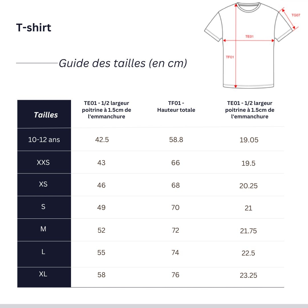 T-shirt écoresponsable 100% coton